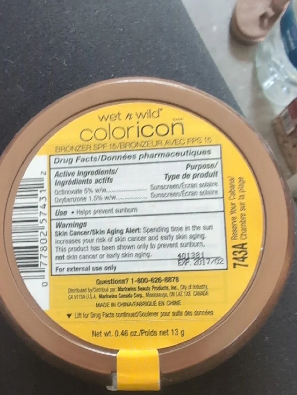wet n wild bronzer in Reserve Your Cabana - light beige tan